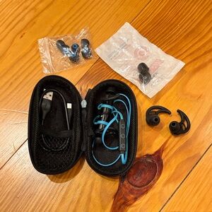 Wireless Blue Earbuds with Case